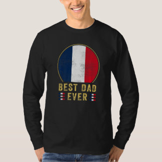 フランス国フランス人男性向けベスト・ダッド・エバー・デザイン Tシャツ