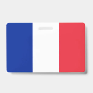 フランス国旗が付いた名前バッジ バッジ