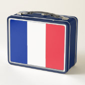フランス国旗が付いた金属製ステンレス弁当箱 メタルランチボックス (裏面)