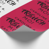 フランス国旗とモノグラム ラッピングペーパー (角)