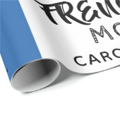 フランス国旗とモノグラム ラッピングペーパー (ロールコーナー)