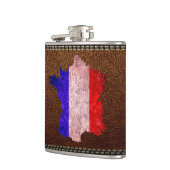 フランス国旗と地図 フラスク (左)