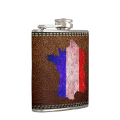 フランス国旗と地図 フラスク (右)