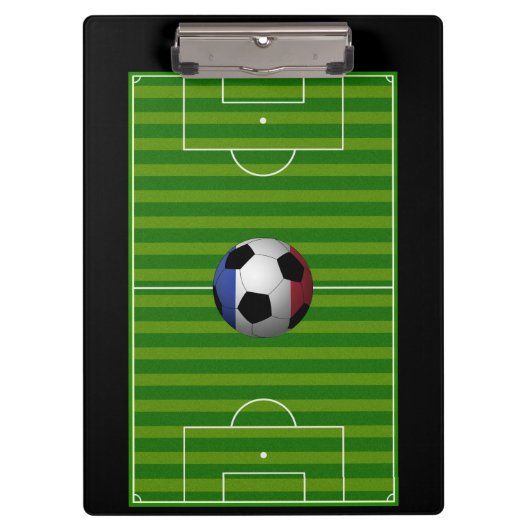 フランス国旗のサッカーボール クリップボード (正面)
