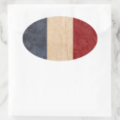 フランス国旗のシール 楕円形シール (バッグ)