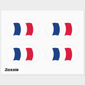 フランス国旗のシール 楕円形シール (シート)