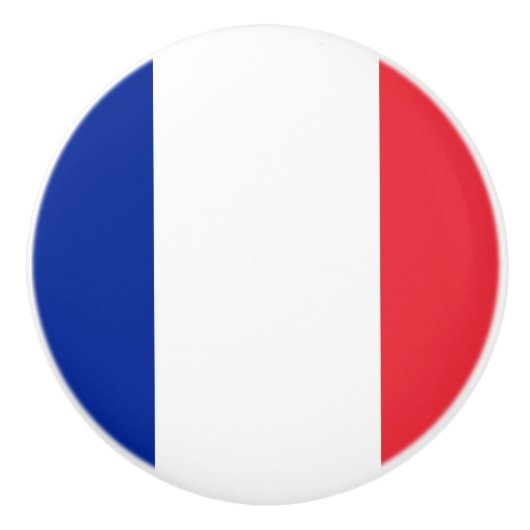 フランス国旗のセラミックノブ セラミックノブ (正面)