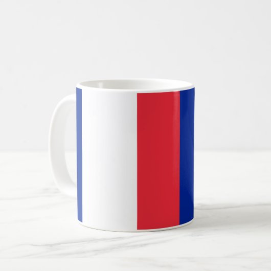 フランス国旗のセラミックマグカップ コーヒーマグカップ (正面左)