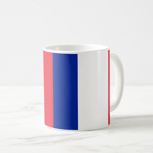 フランス国旗のセラミックマグカップ コーヒーマグカップ (正面右)