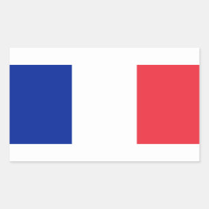 フランス国旗のデカールステッカー 長方形シール