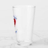 フランス国旗のハート型 青 記念品 タンブラーグラス (左)