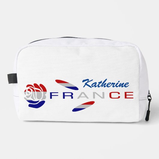 フランス国旗のバラの名入れ ドップキット (正面)