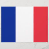 フランス国旗のフライヤー チラシ (裏面)