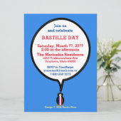 フランス国旗のペンギンギフトをパーソナライズ 招待状 (スタンド正面)