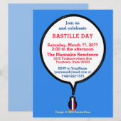 フランス国旗のペンギンギフトをパーソナライズ 招待状 (正面/裏面)