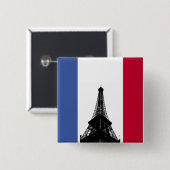 フランス国旗のボタン 缶バッジ (正面&裏面)