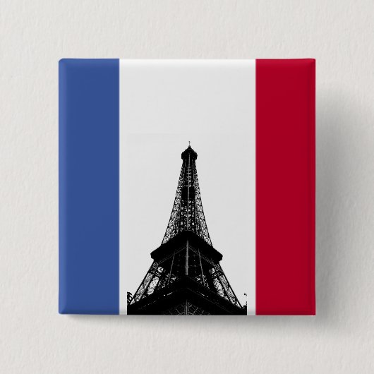 フランス国旗のボタン 缶バッジ (正面)