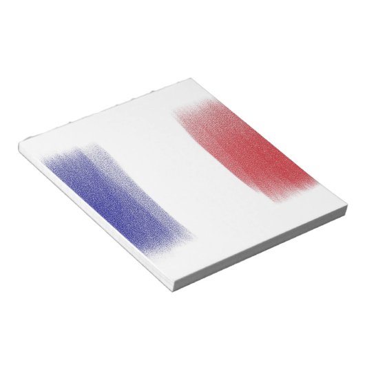 フランス国旗のメモ帳 ノートパッド (アングル)
