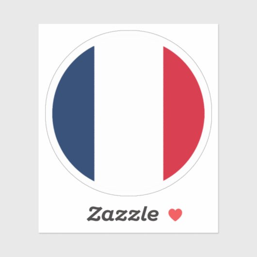 フランス国旗の丸いシール シール (シート)