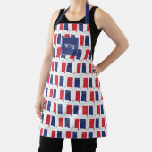 フランス国旗の地図 |モノグラム |フランスの | エプロン (インサイチュ)