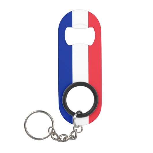 フランス国旗の愛国心 キーホルダー栓抜き (正面)