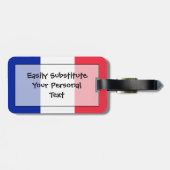 フランス国旗の簡単ID ラゲッジタグ (裏面横)