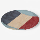 フランス国旗の紙プレート ペーパープレート (アングル)