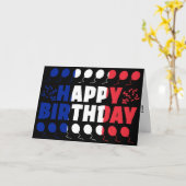 フランス国旗の誕生日カード カード (黄色い花)