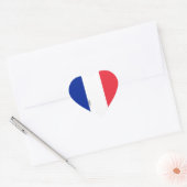 フランス国旗の輝かしい愛国心 ハートシール (封筒)