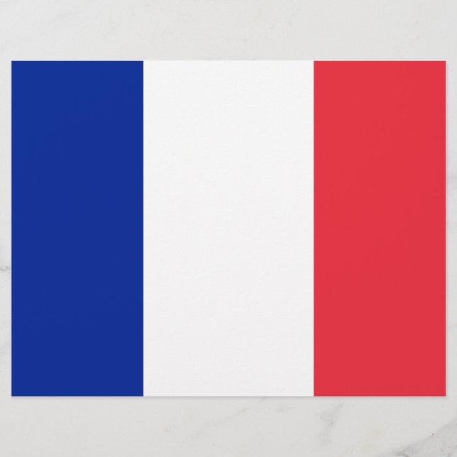 フランス国旗を持つレターヘッド (正面)