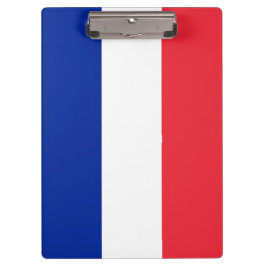 フランス国旗を持つ愛国的なクリップボード クリップボード