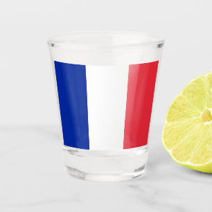 フランス国旗を持つ愛国的なショットグラス ショットグラス
