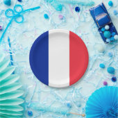 フランス国旗を持つ愛国的紙プレート ペーパープレート (パーティー)