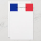 フランス国旗を持つ文房具 便箋 (正面/裏面)