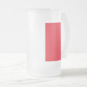 フランス国旗を持つ曇りガラス製マグカップ フロストグラスビールジョッキ (正面右)