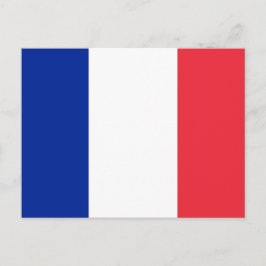 フランス国旗を掲げたはがき ポストカード