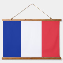 フランス国旗を掲げたウォールタペストリー 吊り下げ型タペストリー