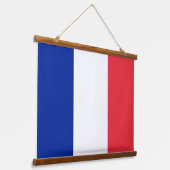 フランス国旗を掲げたウォールタペストリー 吊り下げ型タペストリー (傾斜あり)