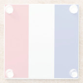 フランス国旗を掲げたガラスコアスター ガラスコースター (裏面)