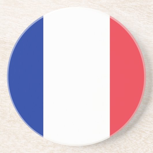 フランス国旗を掲げたコースター コースター (正面)