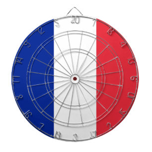フランス国旗を掲げたダーツボード ダーツボード