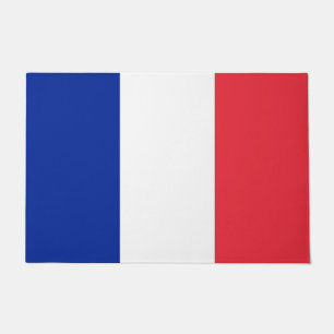 フランス国旗を掲げたドアマット ドアマット