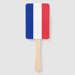 フランス国旗を掲げたハンドファンのセット ハンドファン