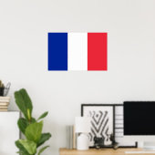 フランス国旗を掲げたポスター ポスター (ホームオフィス)