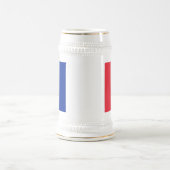 フランス国旗を掲げたマグカップ ビールジョッキ (中央)