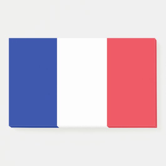フランス国旗を掲げたメモ ポストイット (正面)