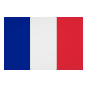 フランス国旗を掲げた愛国的なポスター ポスター