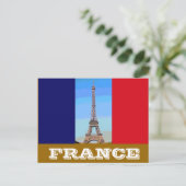 フランス国旗エッフェルタワー ポストカード (スタンド正面)