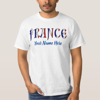 フランス国旗カラー オーダーメイド メンズ Tシャツ