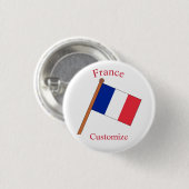 フランス国旗サンダーカーブ 缶バッジ (正面&裏面)
